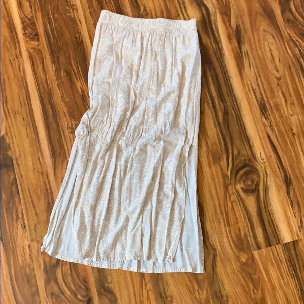 Cream and white paisley maxi